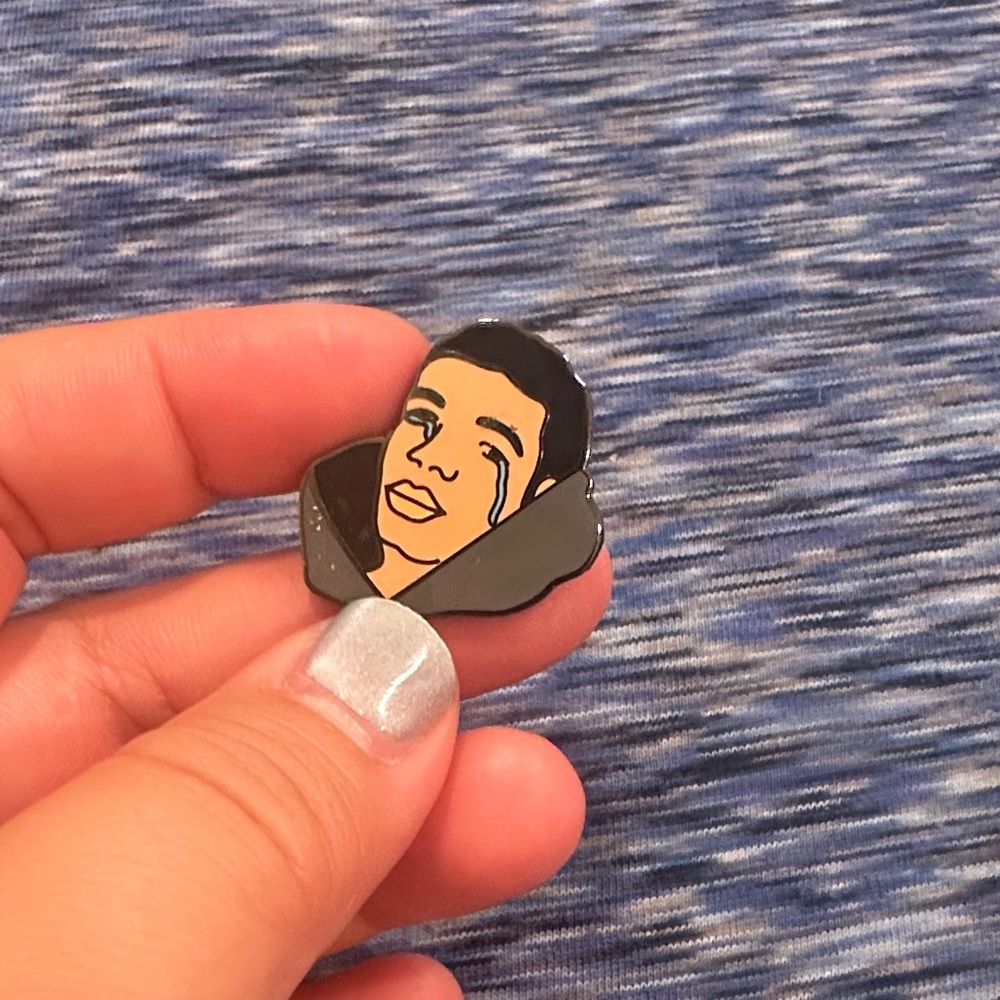 Black and Gray drake drizzy Enamel Pin